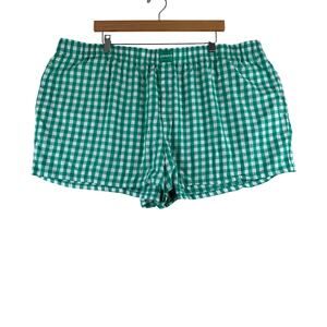 Joyspun Pajama Shorts Women 3X Plus Green Plain St. Pattys Day Cute Sexy Pockets